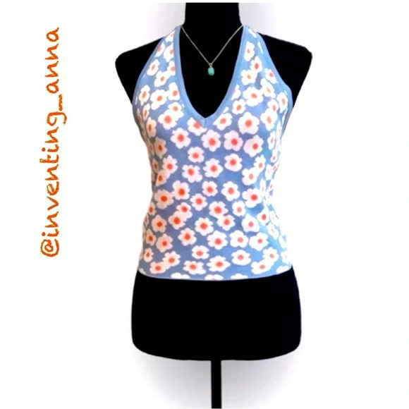 SUNLAND17 ~ Women’s lightweight knit halter crop top sweater size M - Picture 4 of 6